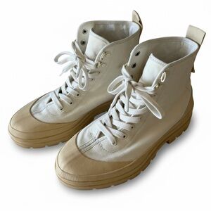 Everlane The Canvas Utility Boot in off-white